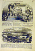 Original Old Antique Print Monument Officers Siers Alma Balaklava Inkerman 1855