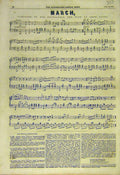 Original Old Antique Print March Music-Score Musical Wife-Omer Pacha 1855 19th