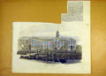 Original Old Antique Print Gun-Wharf Portsmouth Military Navy 1855 Victorian