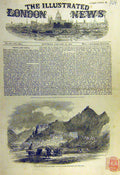 Original Old Antique Print 1857 Ladak Little-Thibet Punjaub Irregulars Victorian