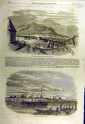 Original Old Antique Print 1857 Asiatic Russia Siberian Ural Mountains Fishing