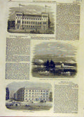 Old Antique Print Sailor'S Home Amsterdam Iceberg Anglesey Rotterdam 1858 19th