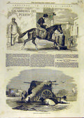 Old Antique Print Sketches Buenos Ayres Milk-Man Market Santa Lucia 1858 19th