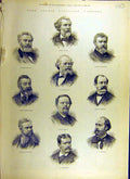 Original Old Antique Print 1884 French Landscape Painters Portrait Dupre Breton