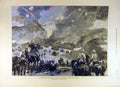 Original Old Antique Print 1884 Soudan Cavalry War Osman Digna Village Victorian