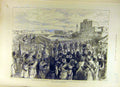 Original Old Antique Print 1884 War Souakim Sheikh Maghrani Baker-Pasha Souakim
