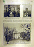 Original Old Antique Print 1900 Roberts Newton House Waterford Pretoria Africa