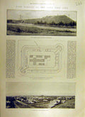 Original Old Antique Print 1900 Roberts G-Reef City Hospital Hill Johannesburg