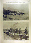 Old Antique Print 1900 Wra Buller Frere Hospital Train Colenso Hms Forte 20th