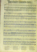 Original Old Antique Print 1853 First-Cannon-Shot Song Melody Music Score 19th