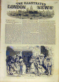 Original Old Antique Print 1853 Parisians Price-Bread People France French 19th
