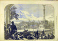 Original Old Antique Print Sedan Column Victory Berlin 1873 19th