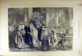 Original Old Antique Print 1877 Marriage Duke Norfolk Flora-Hastings Brompton