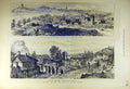 Original Old Antique Print 1877 Ruins Nicopolis Danube War Sketches Victorian
