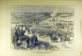 Original Old Antique Print 1877 War General Laskareff Military River Vid 19th
