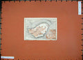 Old Antique Print 1909 Colour Map Italy Street Plan Orvieto Rocca Duomo 20th