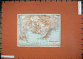 Old Antique Print 1909 Colour Map Italy Contorni Napoli Pozzuoli Marano 20th