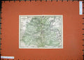 Antique Print Ref.402 1924 Colour Map Paris France Plan Foret Fontainebleau