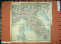 Original Old Antique Print 1904 Colour Map Italy Corsica Sardinia Rome Naples