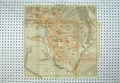 Old Antique Print C1900 Colour Map Italy Street Plan Genova Porto Nuovo 20th