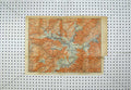 Original Old Antique Print Colour Map Bormio Cogolo Ortler Mountains Cevedale