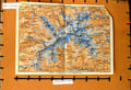Original Old Vintage Print Map 1960 Tyrol Salzburg Pinzgau Badgastein Mountains