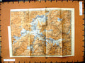 Original Old Vintage Print Map 1929 Tirol Bozen Trento Meran Cortin Dolomiten