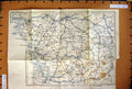 Old Antique Print Map 1906 Nantes Bordeaux France Nevers Tours Poitiers 20th