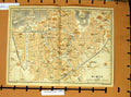 Original Old Antique Print Map 1901 Street Plan Town Nimes France Mont Duplan