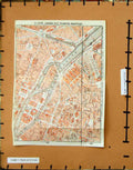 Old Vintage Print Map 1923 Paris France Plan Jardin Des Plantes Bastille 20th