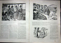 Original Old Antique Print Lourdes Hospital Pilgrimage Train French 1903 20th