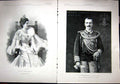 Original Old Antique Print Queen King Italy Victor-Emmanuel Royal French 1903