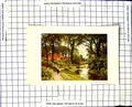 Original Old Vintage Print View Bourne Chobham River C1850-C1930 Colour 19th