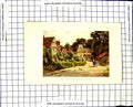Original Old Vintage Print C1850-C1930 Colour Village Betchworth Dorking 19th