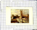 Original Old Vintage Print C1850-C1930 Colour Magdalen Tower Bridge River 19th
