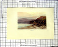 Original Old Vintage Print C1850-C1930 Colour View Sidmouth Beach Sea Victorian