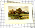 Original Old Vintage Print C1850-C1930 Colour Eton College Windsor Castle 19th