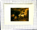 Original Old Antique Print C1907 Colour Plate Morland Post Boys Horses Drinking