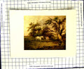 Original Old Antique Print C1907 Colour Plate Morland Harrowing Horse Farming