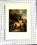 Old Antique Print C1907 Colour Plate Morland View Dipping Well Water Jug 20th