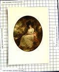 Original Old Antique Print C1907 Colour Plate Morland Caroline Lichtfeld Lady