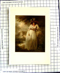 Original Old Antique Print C1907 Colour Plate Morland Lady Constancy Woman 20th