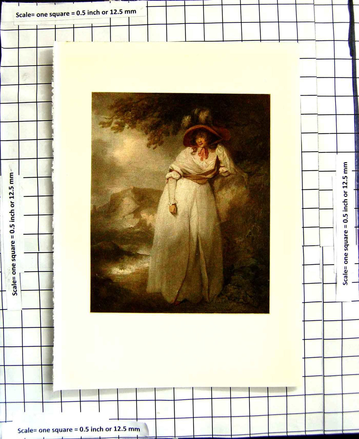 Original Old Antique Print C1907 Colour Plate Morland Lady Constancy Woman 20th