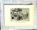 Original Old Antique Print C1906 Birket Foster Plate Mayor Portsmouth Queen