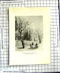 Old Antique Print C1906 Birket Foster Plate Lollard Tower Lambeth Palace 20th