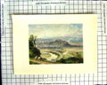 Original Old Antique Print C1907 Colour Plate Morland View Stirling Abbey Craig