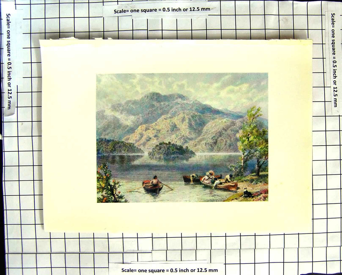 Old Antique Print Ben Venue Ellen'S Isle Loch Katrine C1907 Plate Morland 20th