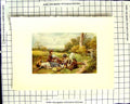 Original Old Antique Print C1907 Colour Plate Morland Cowslip Gatherers Flowers
