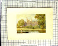 Original Old Antique Print View Eton College Lake C1907 Colour Plate Morland