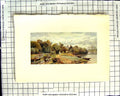 Original Old Antique Print C1907 Colour Plate Morland View Windsor Lock River
